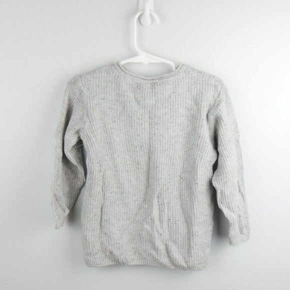 Zara Light Grey with Rainbow Knit Waffle Tee Button Up Baby Knit Top 2-3 Years - Picture 7 of 7